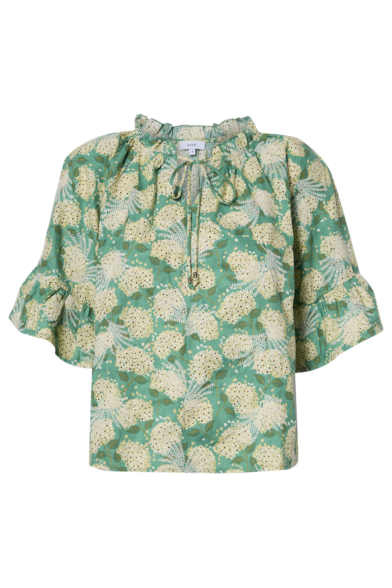 Floral Print Embroidered Top