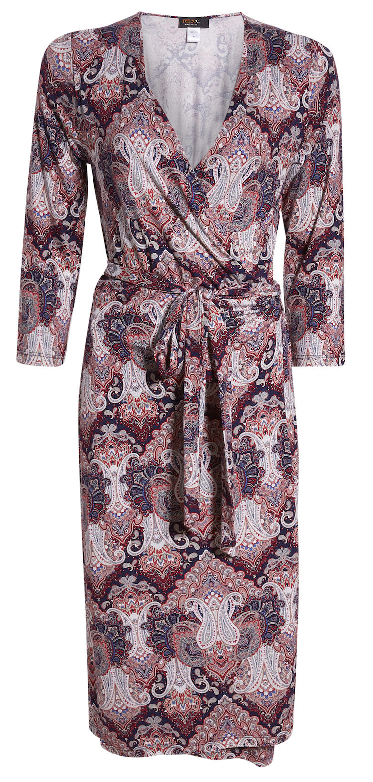 Surplice Printed Dress