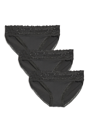 Joanie Cotton Pack Bikini Black