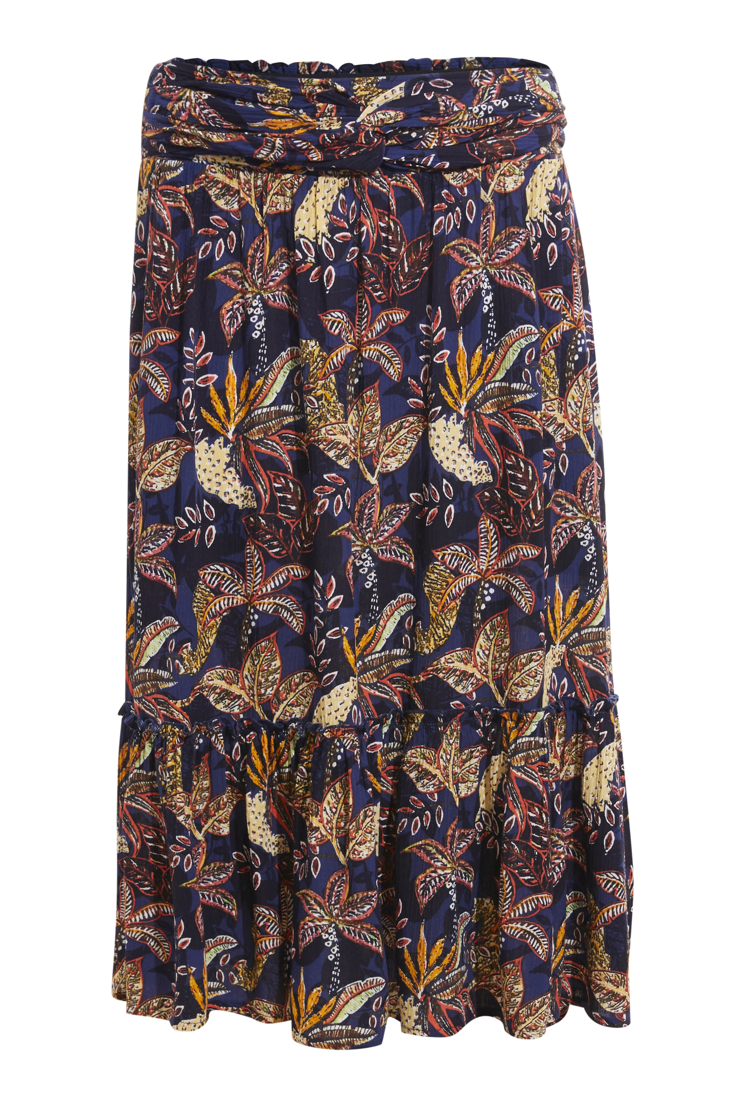 Democracy Tropical Print Midi Skirt