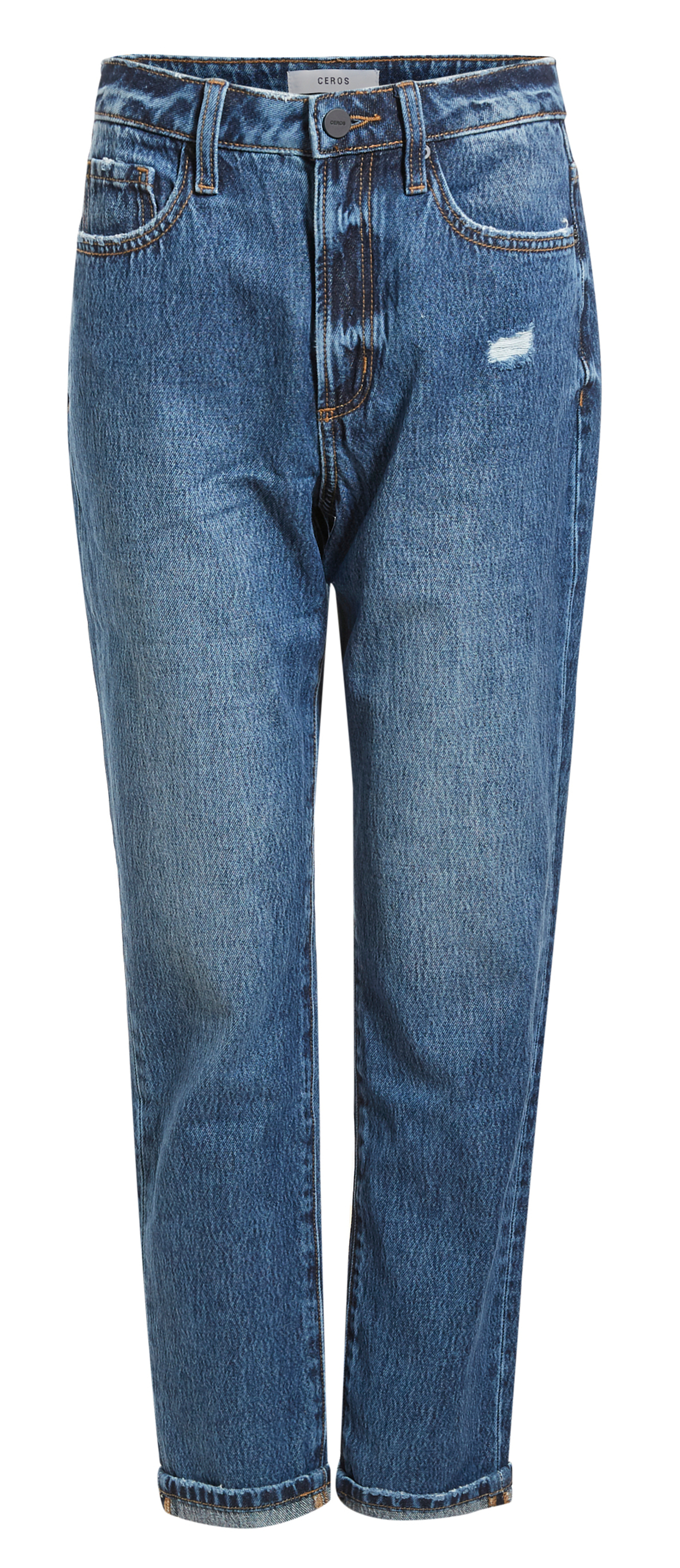 Ceros Jeans Cuffed Straight Leg