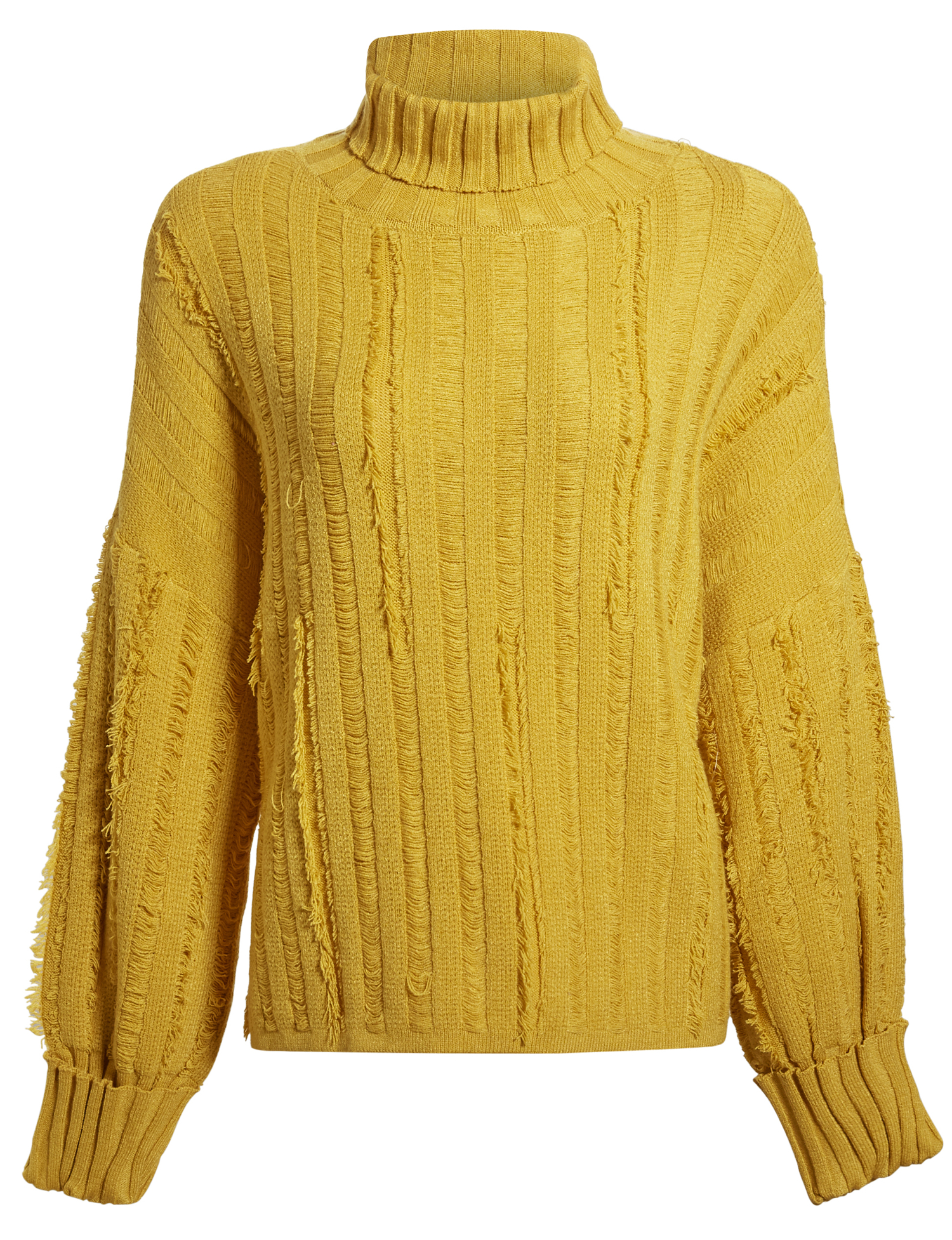 Cuffed Sleeves Turtleneck Sweater