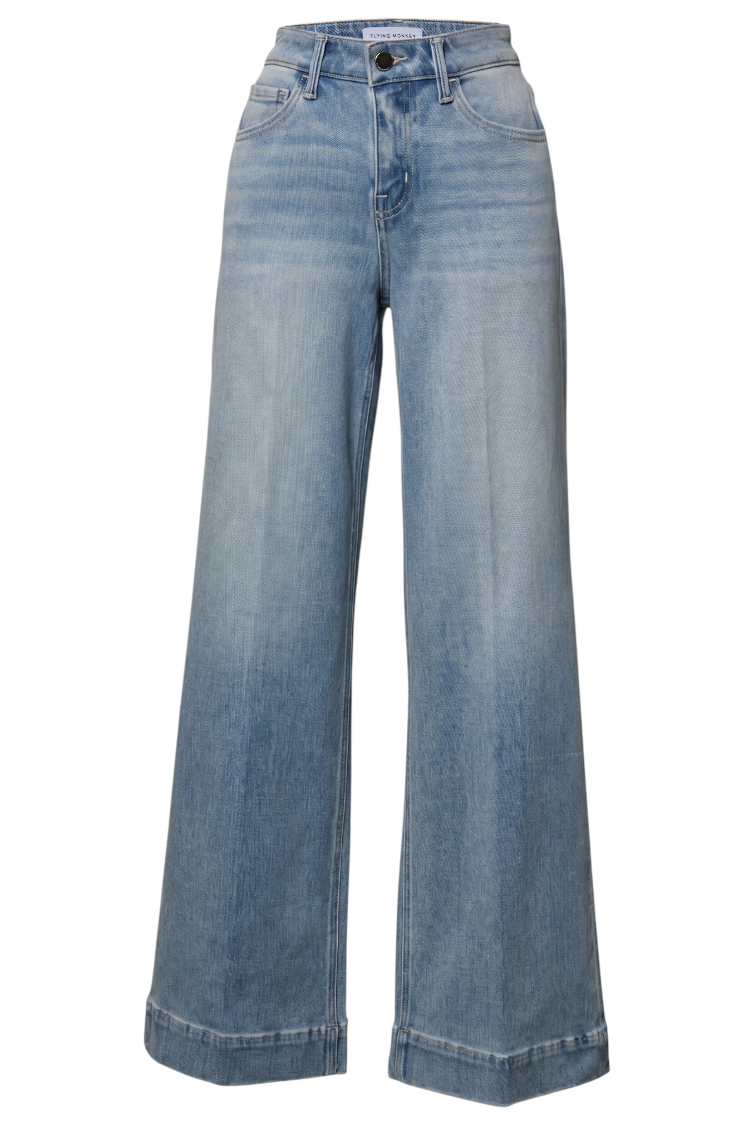 Mid Rise Wide Leg Denim