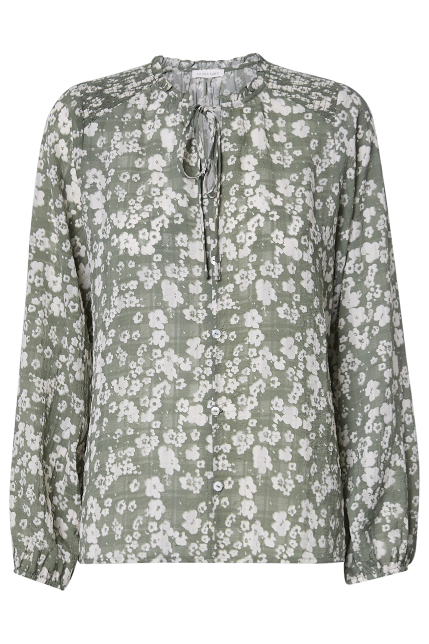 Printed Button Down Blouse