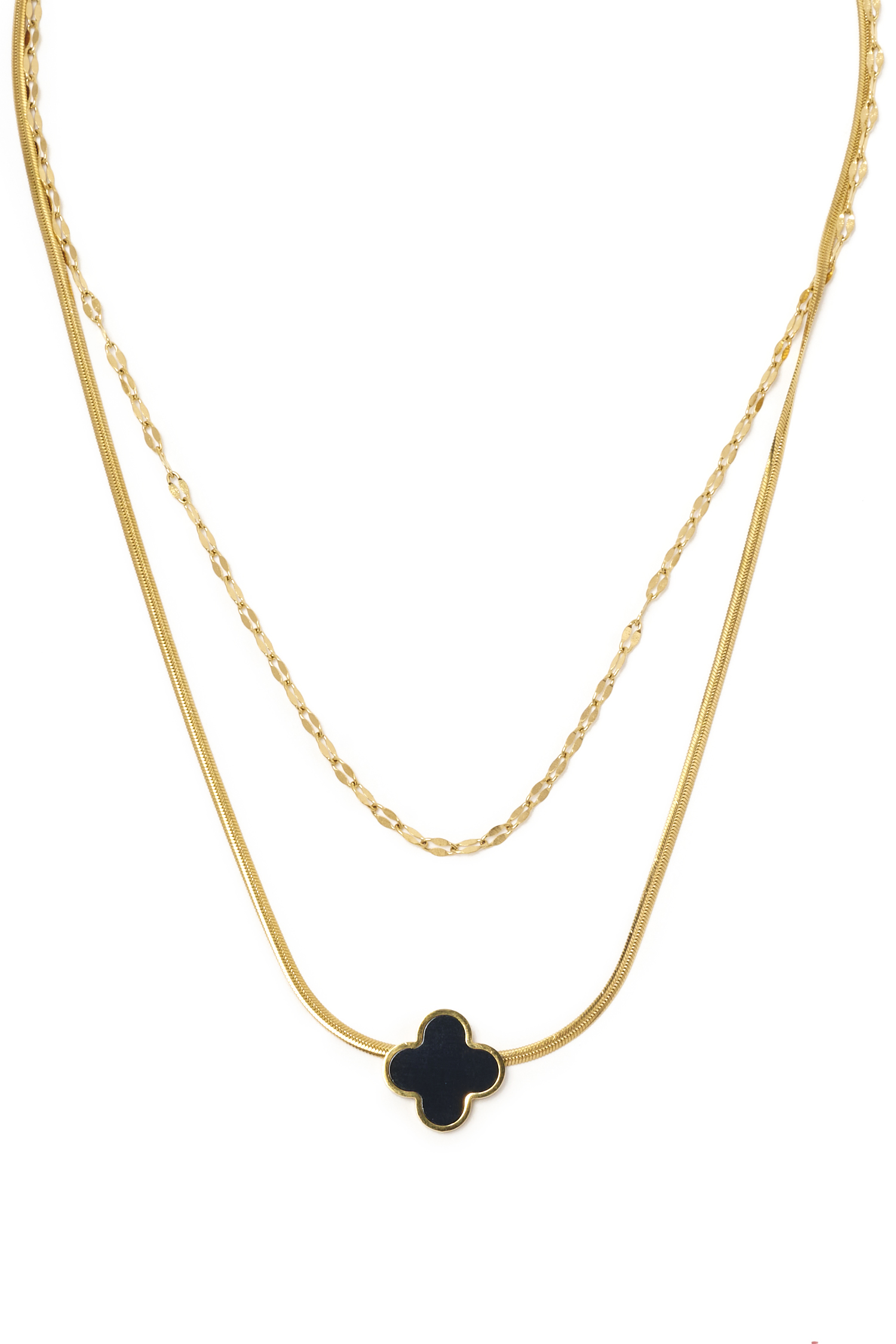 Black Clover Double Chain Necklace