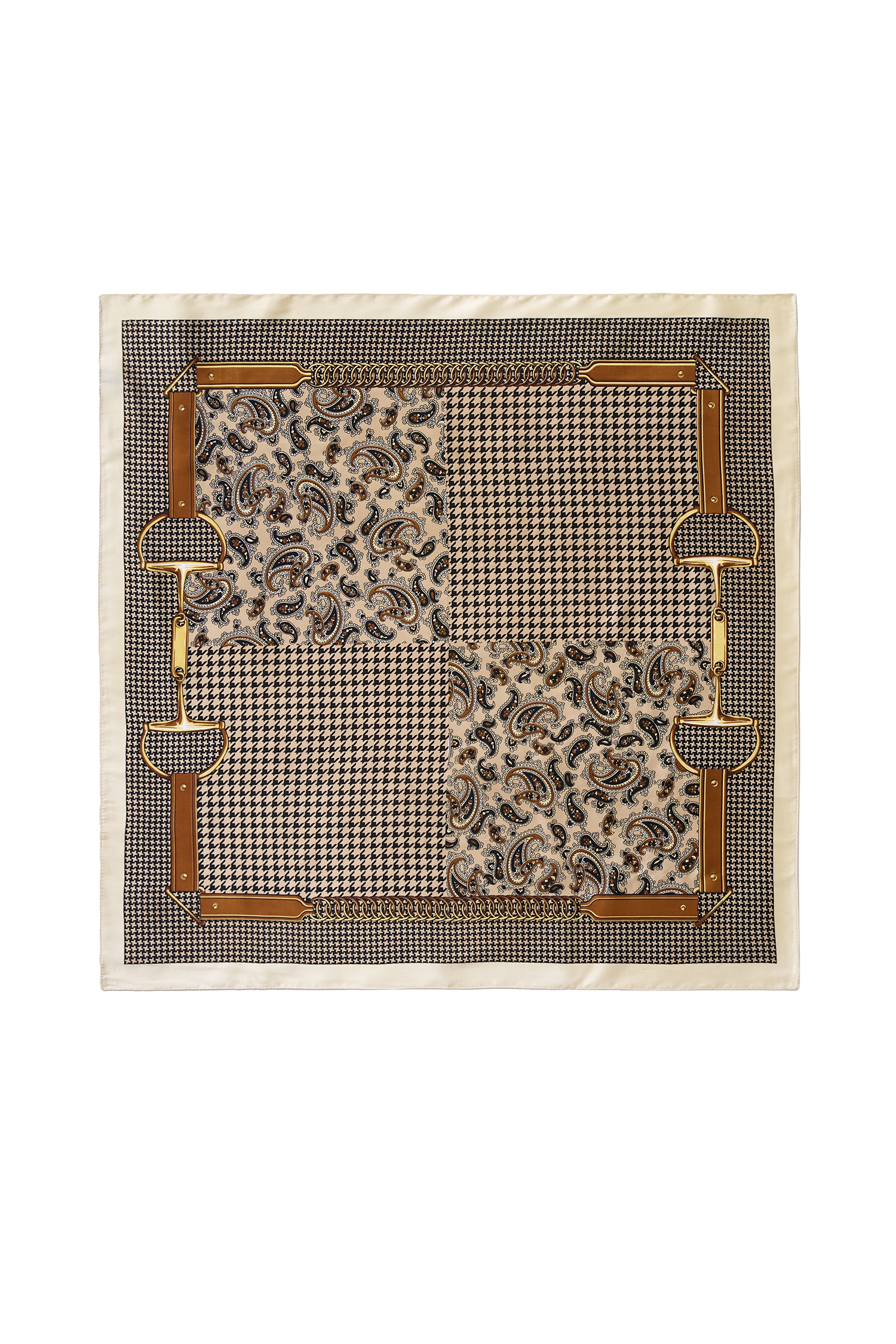 Houndstooth and Paisley Scarf