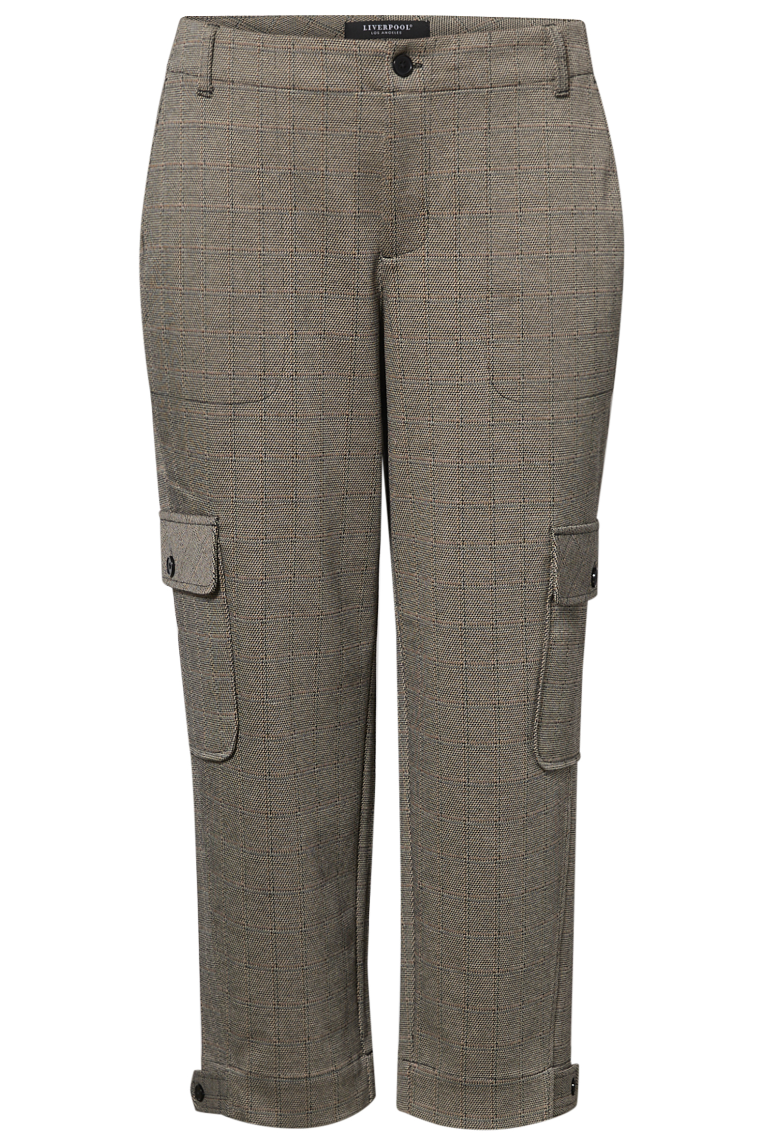 Liverpool Plaid Utility Cargo Pant
