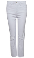 High Rise Slim Straight Crop