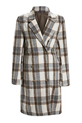 Plaid Button Down Long Coat