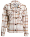 Democracy Plaid Crop Shacket