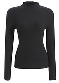 Long Sleeve Ribbed Mock Neck