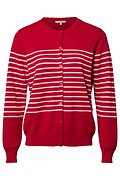 Button Down Stripe Cardigan Sweater